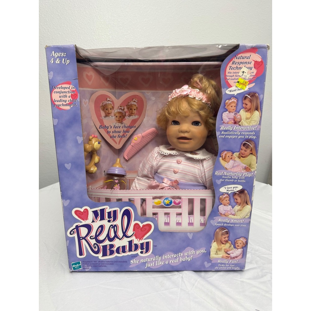 Hasbro My Real Baby Doll 2000 Natural Response Technology Interactive Tested